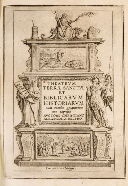 Cristiaan van Adrichem : Theatrum Terrae Sanctae et biblicarum historiarum cum tabulis geographicis aere expressis. Auctore, Christiano Adrichomio,Delpho. (Coloniae Agrippinae : in Officina Birckmannica : sumptibus HermanniMylij, 1628).  - Asta Libri, Autografi e Stampe - Associazione Nazionale - Case d'Asta italiane