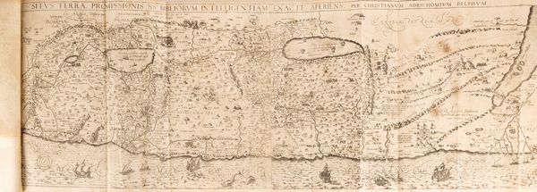 Cristiaan van Adrichem : Theatrum Terrae Sanctae et biblicarum historiarum cum tabulis geographicis aere expressis. Auctore, Christiano Adrichomio,Delpho. (Coloniae Agrippinae : in Officina Birckmannica : sumptibus HermanniMylij, 1628).  - Asta Libri, Autografi e Stampe - Associazione Nazionale - Case d'Asta italiane