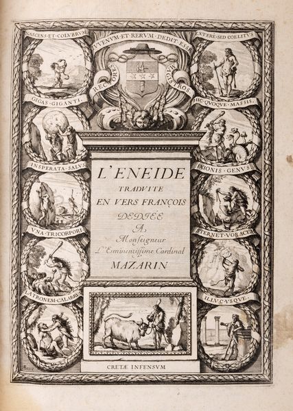 Publio Virgilio Marone : L'Eneide traduite en vers franois (par P. Perrin), ddie  Monseigneur l'Eminentissime Cardinal Mazarin  - Asta Libri, Autografi e Stampe - Associazione Nazionale - Case d'Asta italiane