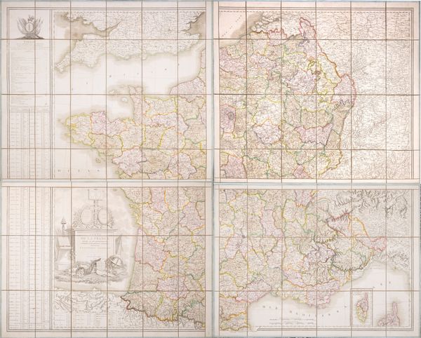 Carte de la France par Belleyme. - Environs de Macon et Geneve.No 86.Macon 117. Bourg. 148. Geneve.  - Asta Libri, Autografi e Stampe - Associazione Nazionale - Case d'Asta italiane