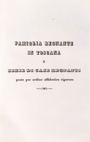 Almanacco toscano, 1846  - Asta Libri, Autografi e Stampe - Associazione Nazionale - Case d'Asta italiane