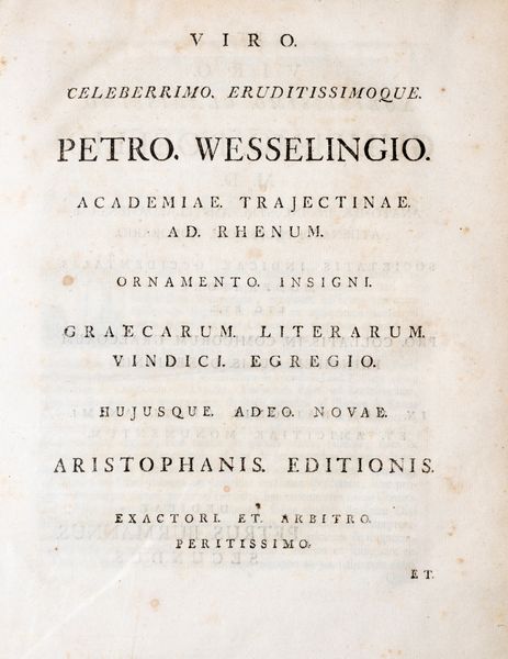 Aristofane : Comoediae undecim Graece et Latine  - Asta Libri, Autografi e Stampe - Associazione Nazionale - Case d'Asta italiane