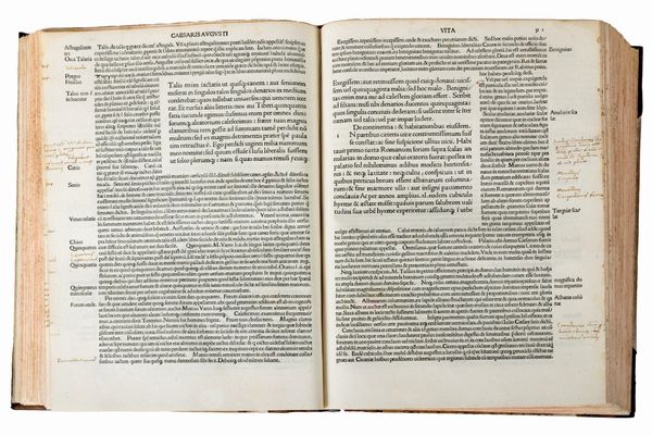 Svetonio : Vitae XII Caesarum. [Commentario] Philippus Beroaldus. Philippus Beroaldus: Epistola ad Hannibalem Bentivolum - Vita Suetonii - Appendix annotamentorum....  - Asta Libri, Autografi e Stampe - Associazione Nazionale - Case d'Asta italiane