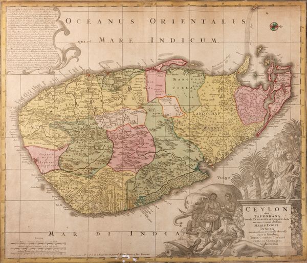 Matthaeus Seutter : Ceylon olim Taprobana  - Asta Libri, Autografi e Stampe - Associazione Nazionale - Case d'Asta italiane