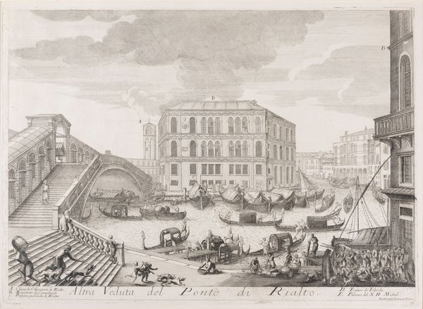 Domenico  Lovisa : Altra veduta del ponte di rialto  - Asta Libri, Autografi e Stampe - Associazione Nazionale - Case d'Asta italiane