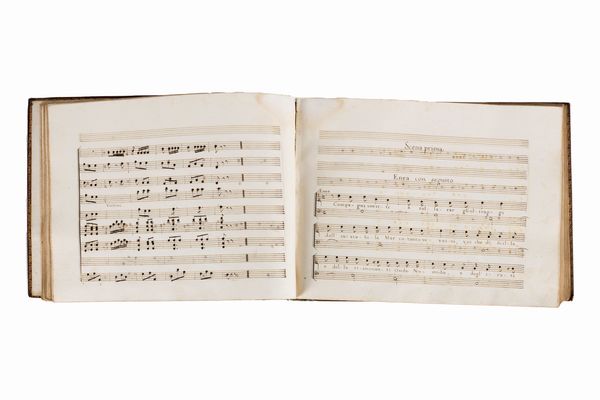 Bindo Giovanni Peruzzi : Spartito della cantata intitolata L'arrivo di Enea nel Lazio  - Asta Libri, Autografi e Stampe - Associazione Nazionale - Case d'Asta italiane