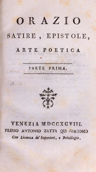 Parnaso italiano ovvero Raccolta de' Poeti Classici italiani  - Asta Libri, Autografi e Stampe - Associazione Nazionale - Case d'Asta italiane