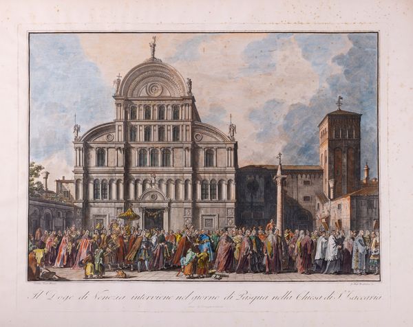 Canaletto : Il Doge di Venezia interviene nel giorno di Pasqua nella Chiesa di San Zaccaria  - Asta Libri, Autografi e Stampe - Associazione Nazionale - Case d'Asta italiane