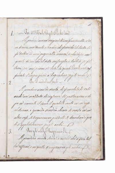 Ricettario antico farmaceutico-medicinale  - Asta Libri, Autografi e Stampe - Associazione Nazionale - Case d'Asta italiane