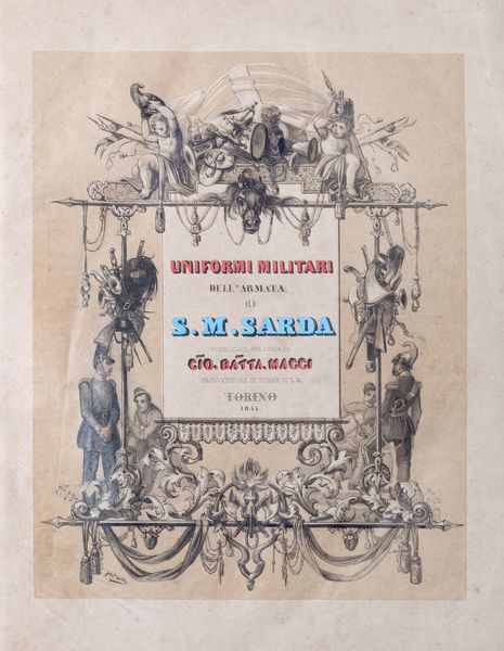 Giovanni Battista Maggi : Uniformi militari dell'armata di S. M. Sarda  - Asta Libri, Autografi e Stampe - Associazione Nazionale - Case d'Asta italiane