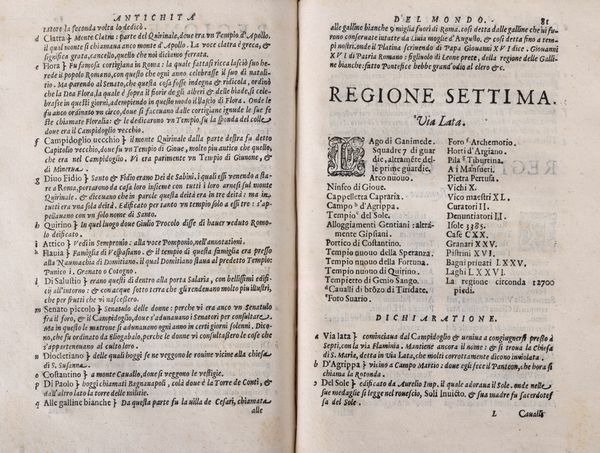 Caldeo Beroso : Le antichit� di Beroso Caldeo Sacerdote Et d'altri Scrittori, cos� Hebrei, come Greci et Latini, che trattano delle stesse materie. T  - Asta Libri, Autografi e Stampe - Associazione Nazionale - Case d'Asta italiane