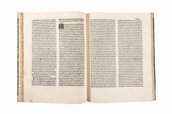 Gregorio I, papa : Il Libro delle Omelie di Sancto Gregorio Papa di diuerse lectioni del Sancto Euangelio: mandate a Fecondino Uescouo  - Asta Libri, Autografi e Stampe - Associazione Nazionale - Case d'Asta italiane