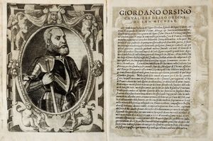 Sansovino, Francesco : L'Historia di Casa Orsina. Nella quale oltre all'origine sua, si contengono molte nobili imprese fatte da loro in diverse Provincie, fino a tempi nostri.  - Asta Libri, Autografi e Stampe - Associazione Nazionale - Case d'Asta italiane