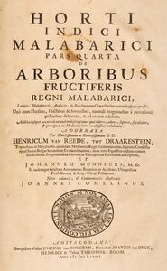 Hendrick Adriaan van Rheede : Hortus Indicus Malabaricus  - Asta Libri, Autografi e Stampe - Associazione Nazionale - Case d'Asta italiane
