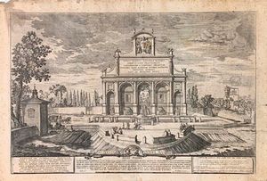 Specchi, Alessandro - Veduta del Castello dell'Acqua Paola nel monte Aureo