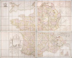 Carte de la France par Belleyme. - Environs de Macon et Geneve.No 86.Macon 117. Bourg. 148. Geneve.  - Asta Libri, Autografi e Stampe - Associazione Nazionale - Case d'Asta italiane