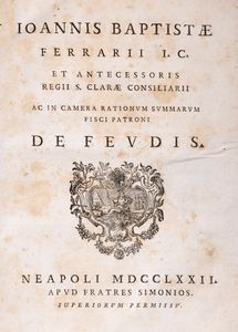 GIOVANNI BATTISTA FERRARI - De feudis
