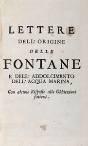 Nicolò Ghezzi - Dell'origine delle fontane e dell'addolcimento dell'acqua marina