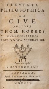 Thomas Hobbes - Elementa philosophica de cive. Editio nova accuratior