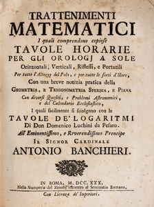 Domenico Luchini - Trattenimenti matematici i quali comprendono copiose tavole horarie per gli orologi