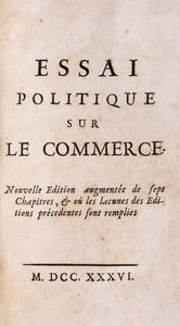 Jean Francois Melon - Essai politique sur le commerce