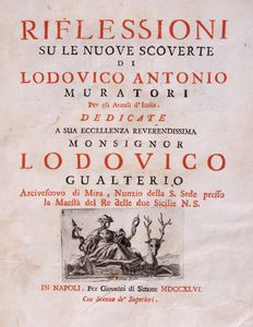 Pietro Antonio Vitale - Riflessioni su le nuove scoverte di Lodovico Antonio Muratori per gli Annali d'Italia