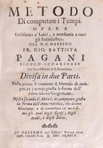 Gio Battista Pagani - Metodo di computare i tempi. Divisa in due parti.