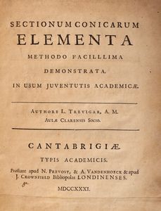 Luke Trevigar - Sectionum conicarum elementa methodo facillima demonstrata