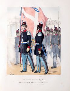 Giovanni Battista Maggi : Uniformi militari dell'armata di S. M. Sarda  - Asta Libri, Autografi e Stampe - Associazione Nazionale - Case d'Asta italiane