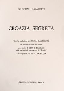 Piero Dorazio, : Croazia segreta  - Asta Libri, Autografi e Stampe - Associazione Nazionale - Case d'Asta italiane