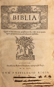 Biblia  - Asta Libri, Autografi e Stampe - Associazione Nazionale - Case d'Asta italiane