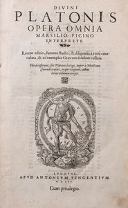Platone, : Divini Platonis Opera Omnia Marsilio Ficino interprete  - Asta Libri, Autografi e Stampe - Associazione Nazionale - Case d'Asta italiane