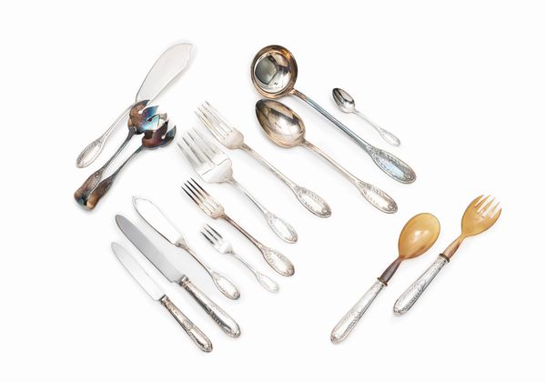 Broggi : Servizio di posate  - Asta Argenti - Associazione Nazionale - Case d'Asta italiane