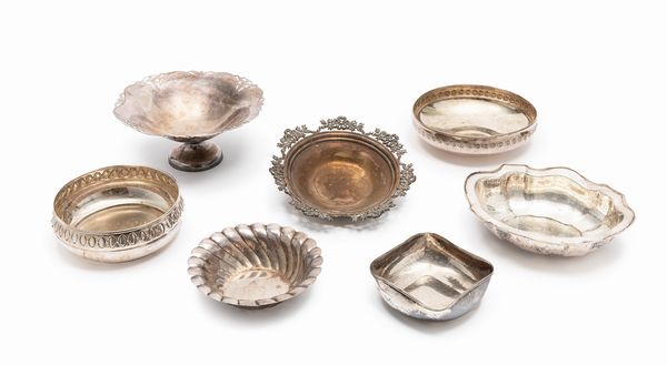 Sei ciotole e un'alzatina  - Asta Argenti - Associazione Nazionale - Case d'Asta italiane