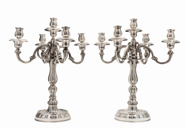 Coppia di candelabri  - Asta Argenti - Associazione Nazionale - Case d'Asta italiane