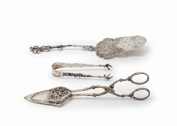 Tre posate di servizio  - Asta Argenti - Associazione Nazionale - Case d'Asta italiane