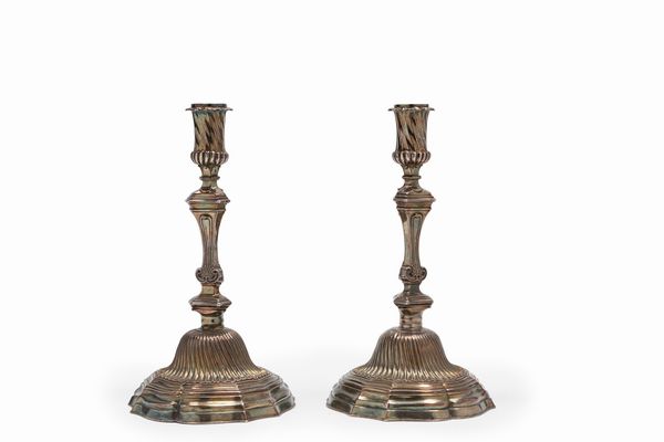 Coppia di candelieri  - Asta Argenti - Associazione Nazionale - Case d'Asta italiane