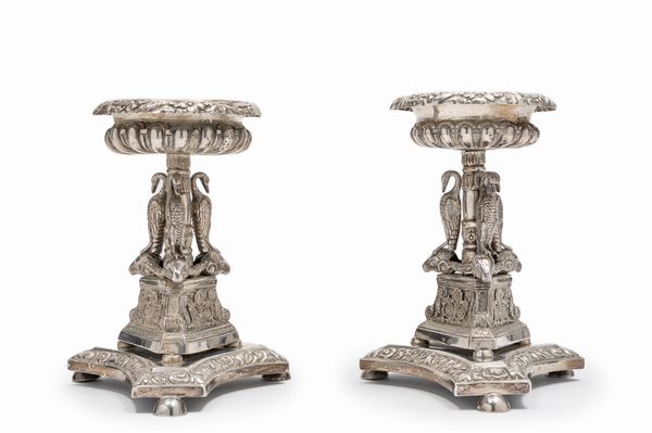 Coppia di alzate  - Asta Argenti - Associazione Nazionale - Case d'Asta italiane