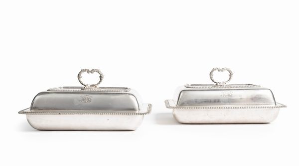 Coppia di legumiere  - Asta Argenti - Associazione Nazionale - Case d'Asta italiane