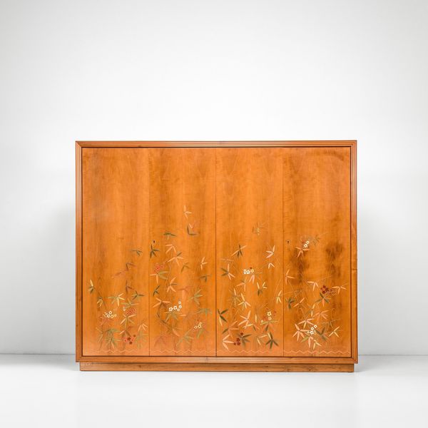 OSVALDO BORSANI : Mobile contenitore con ante decorate.  - Asta Fine Design - Associazione Nazionale - Case d'Asta italiane