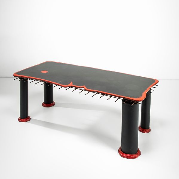 GAETANO PESCE : Tavolo mod. 350 Sansonedue  - Asta Fine Design - Associazione Nazionale - Case d'Asta italiane