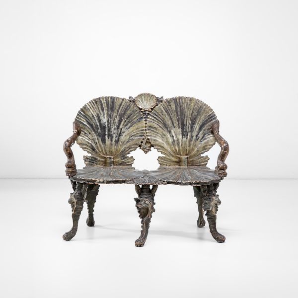 Pauly et Cie : Divanetto della serie Mobili per Grotte.  - Asta Fine Design - Associazione Nazionale - Case d'Asta italiane