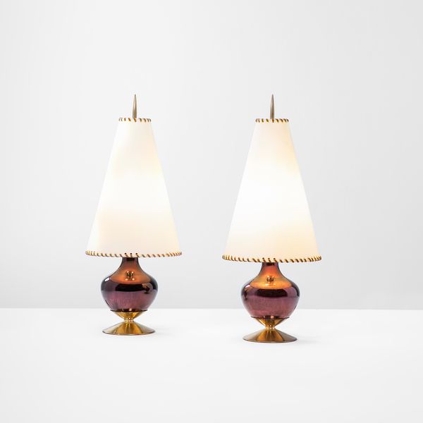 PIETRO CHIESA : Due lampade da tavolo  - Asta Fine Design - Associazione Nazionale - Case d'Asta italiane