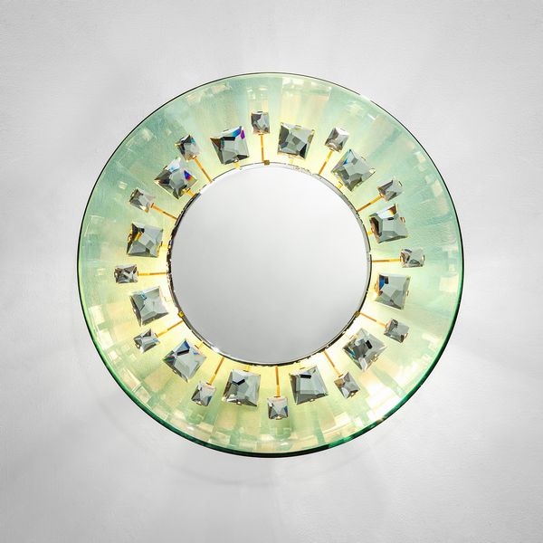 MAX INGRAND : Rara specchiera luminosa mod. 2044  - Asta Fine Design - Associazione Nazionale - Case d'Asta italiane