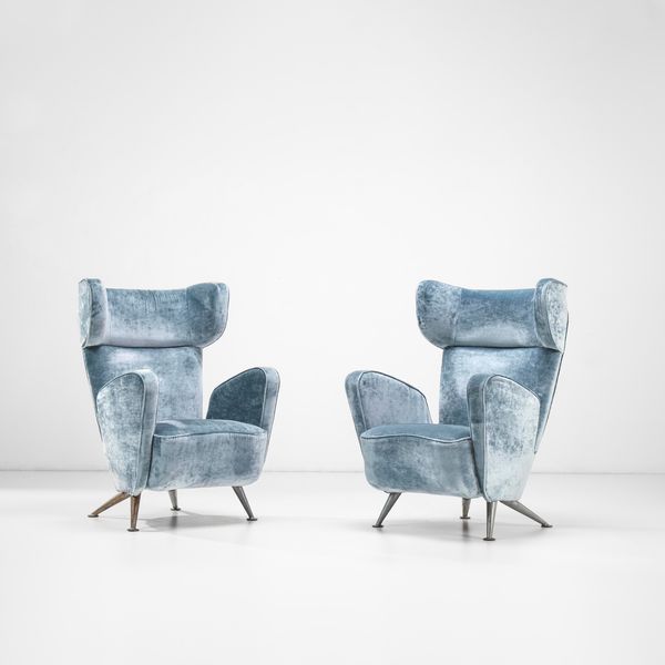 Gio Ponti e Giulio Minoletti : Coppia di rare poltrone  - Asta Fine Design - Associazione Nazionale - Case d'Asta italiane