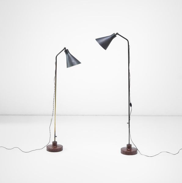 IGNAZIO GARDELLA : Due lampade da terra mod. LTE3  - Asta Fine Design - Associazione Nazionale - Case d'Asta italiane