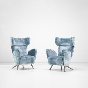 Gio Ponti e Giulio Minoletti - Coppia di rare poltrone