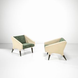GIO PONTI - Due poltrone mod. Diamante