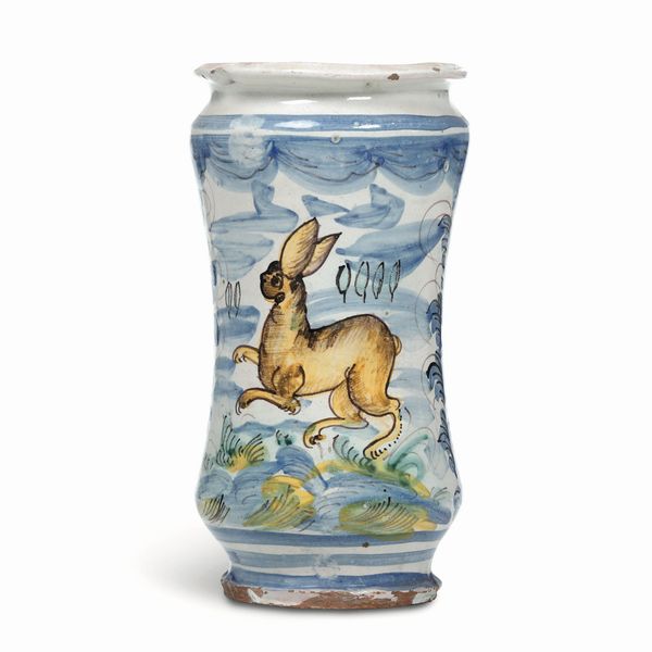 Albarello<BR>Campania (area napoletana), XVIII secolo  - Asta Maioliche e Porcellane - Associazione Nazionale - Case d'Asta italiane