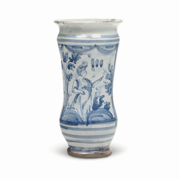 Albarello <BR>Napoli, fine del XVIII secolo  - Asta Maioliche e Porcellane - Associazione Nazionale - Case d'Asta italiane